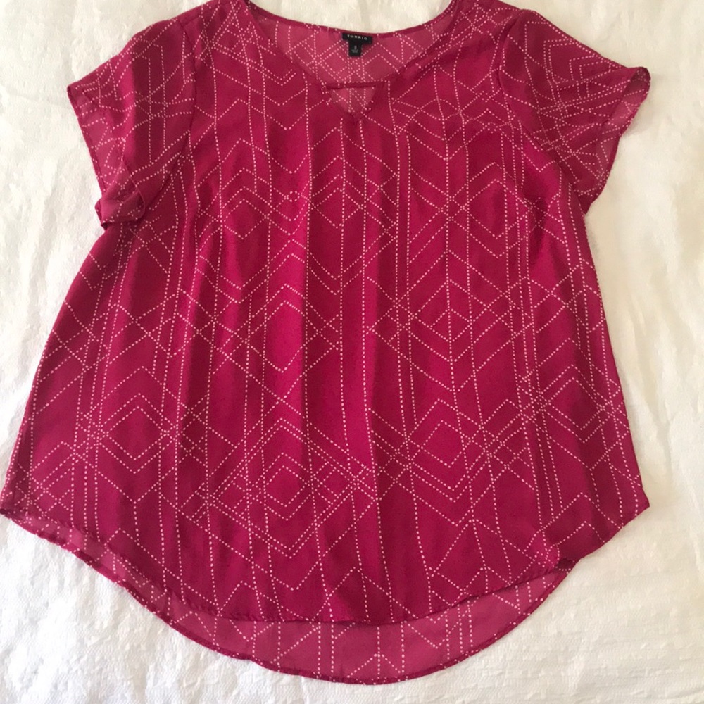Torrid Pink Blouse size 3